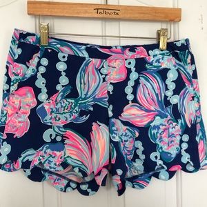 Lilly Pulitzer magnolia shorts in true blue